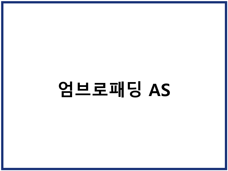 엄브로패딩 AS